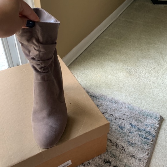 Heeled booties. Women’s US size 11. Taupe in color. Worn once. - Picture 3 of 4